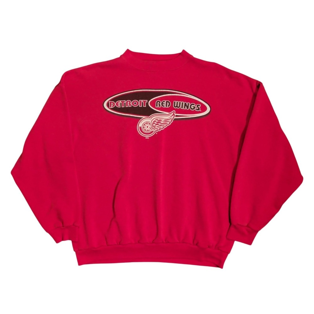 Vintage Detroit Red Wings Sweatshirt Mens Size XL Tultex Faded NHL Red Tultex